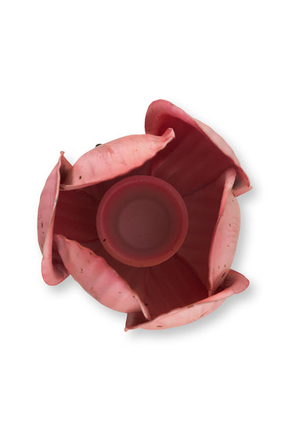 Gift Set of 2 Tulip Candle Holders Metal Pink