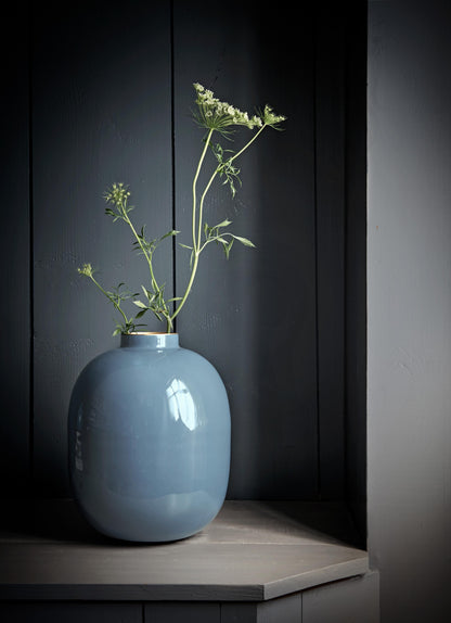 Vase Metal Blue 32cm