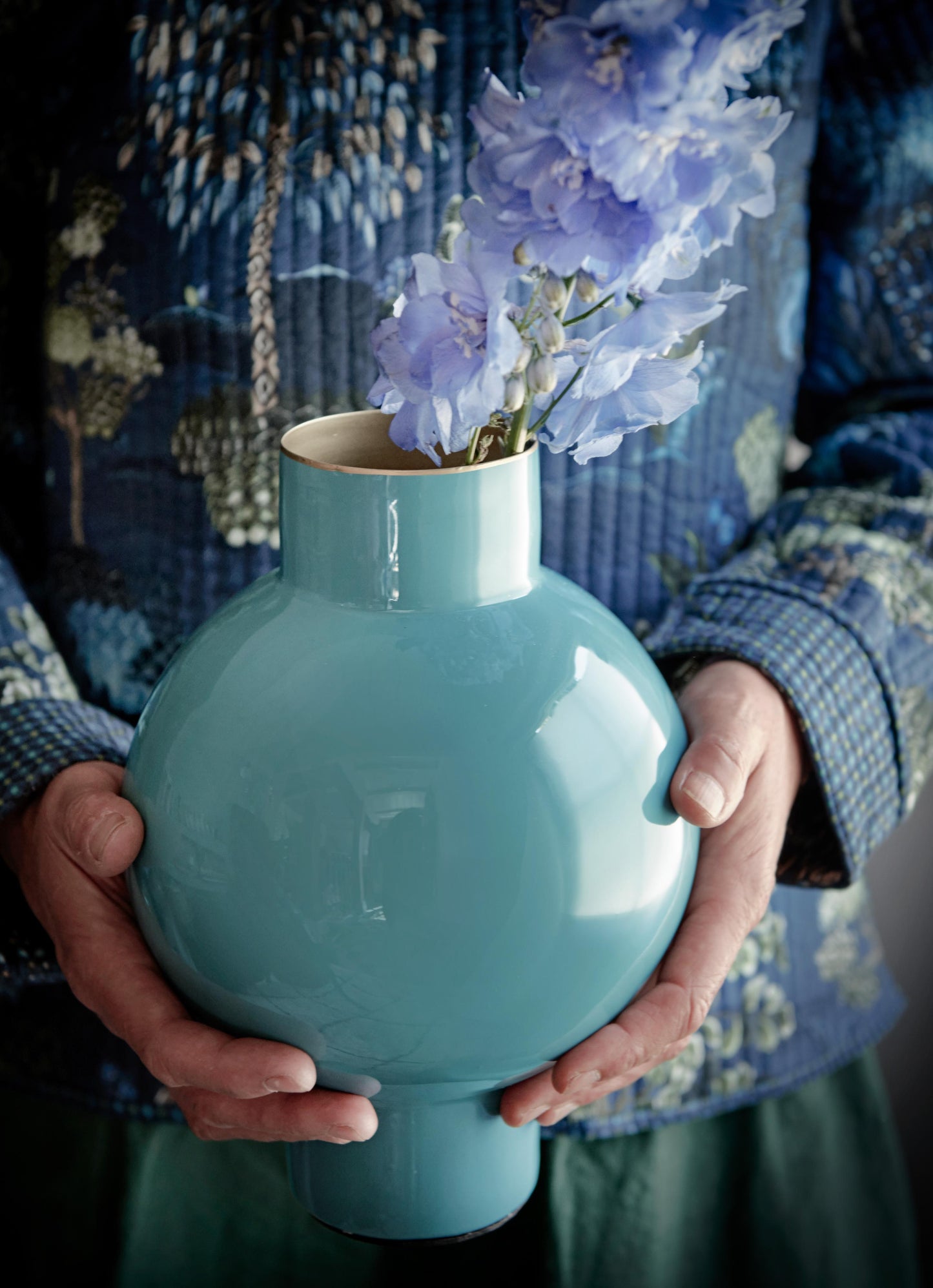 Vase Metal Small Sea Green 18x24cm
