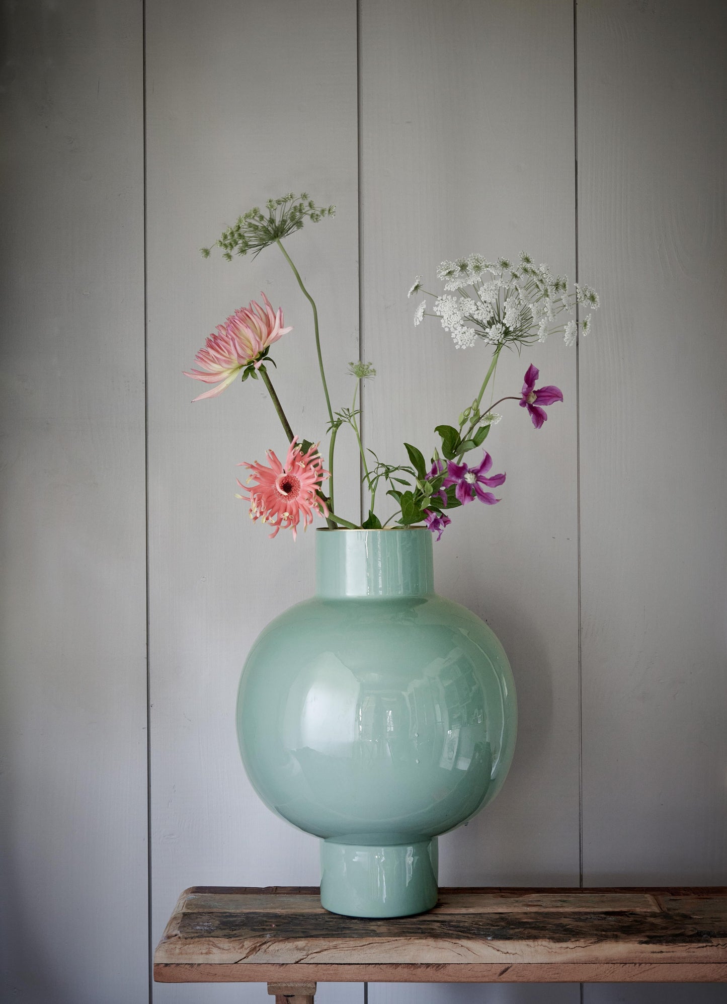 Vase Metal Large Soft Green 31.5x42cm