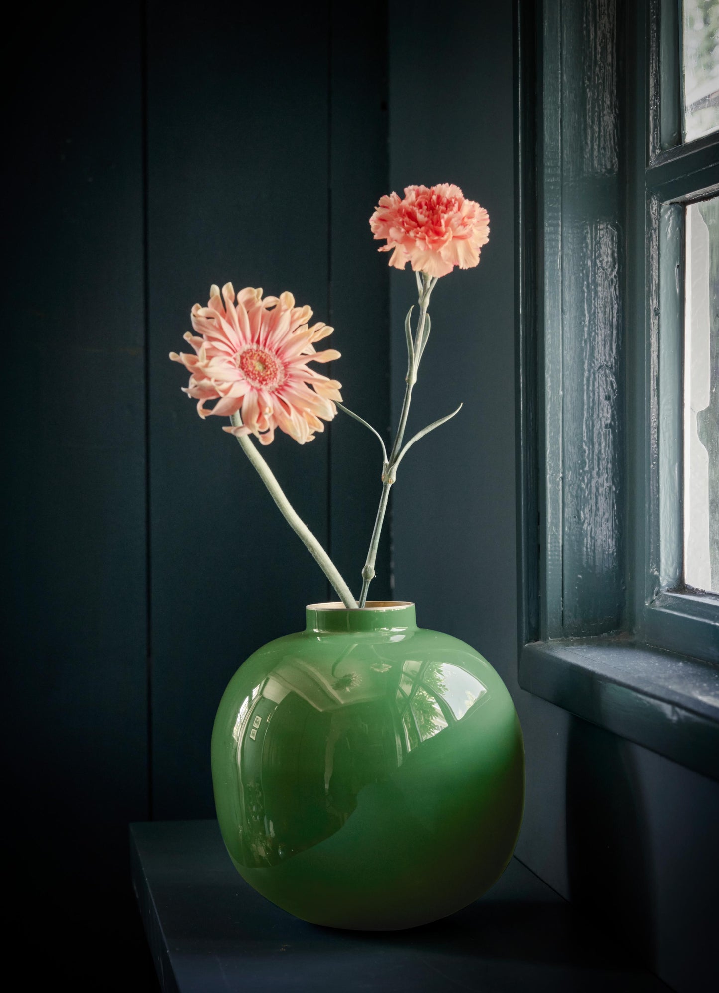 Vase Metal Green 23cm
