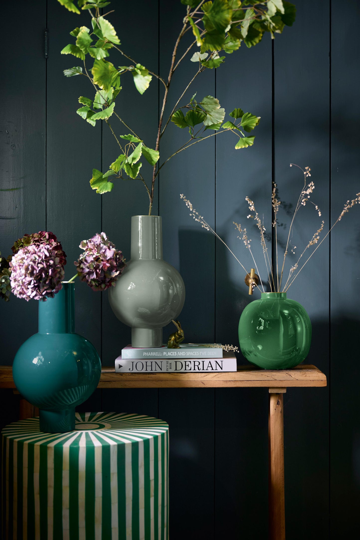 Vase Metal Green 23cm