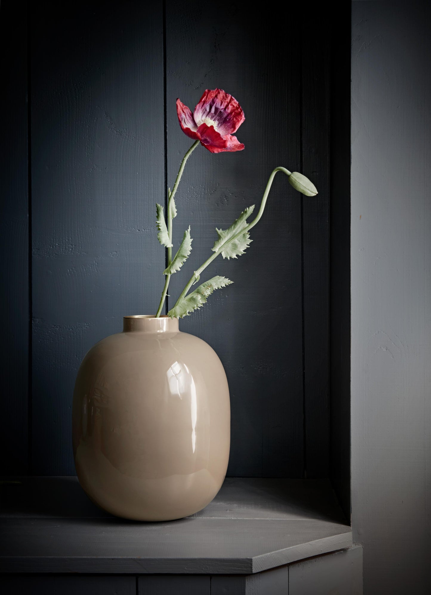 Vase Metal Khaki 32cm