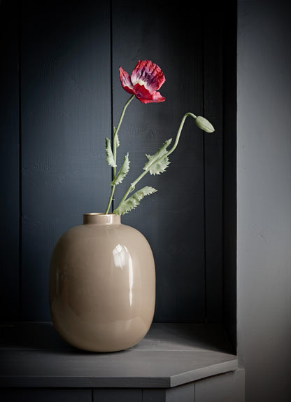 Vase Metal Khaki 32cm