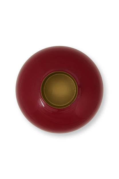 Vase Metal Dark Red 32cm