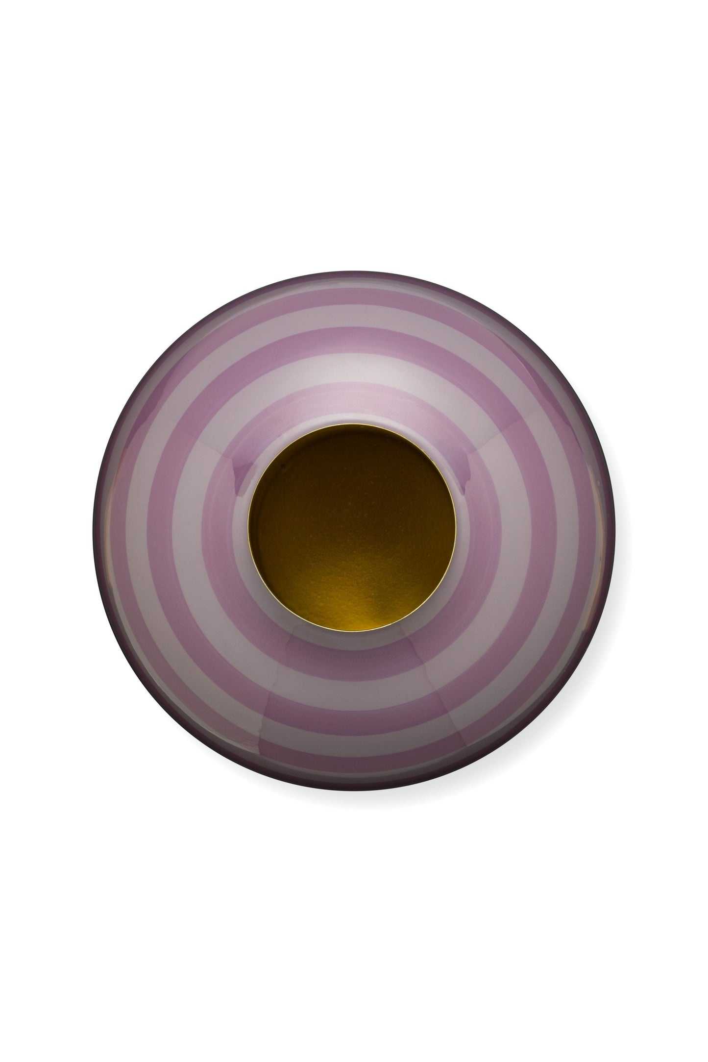 Vase Metal Stripes Lilac 32cm
