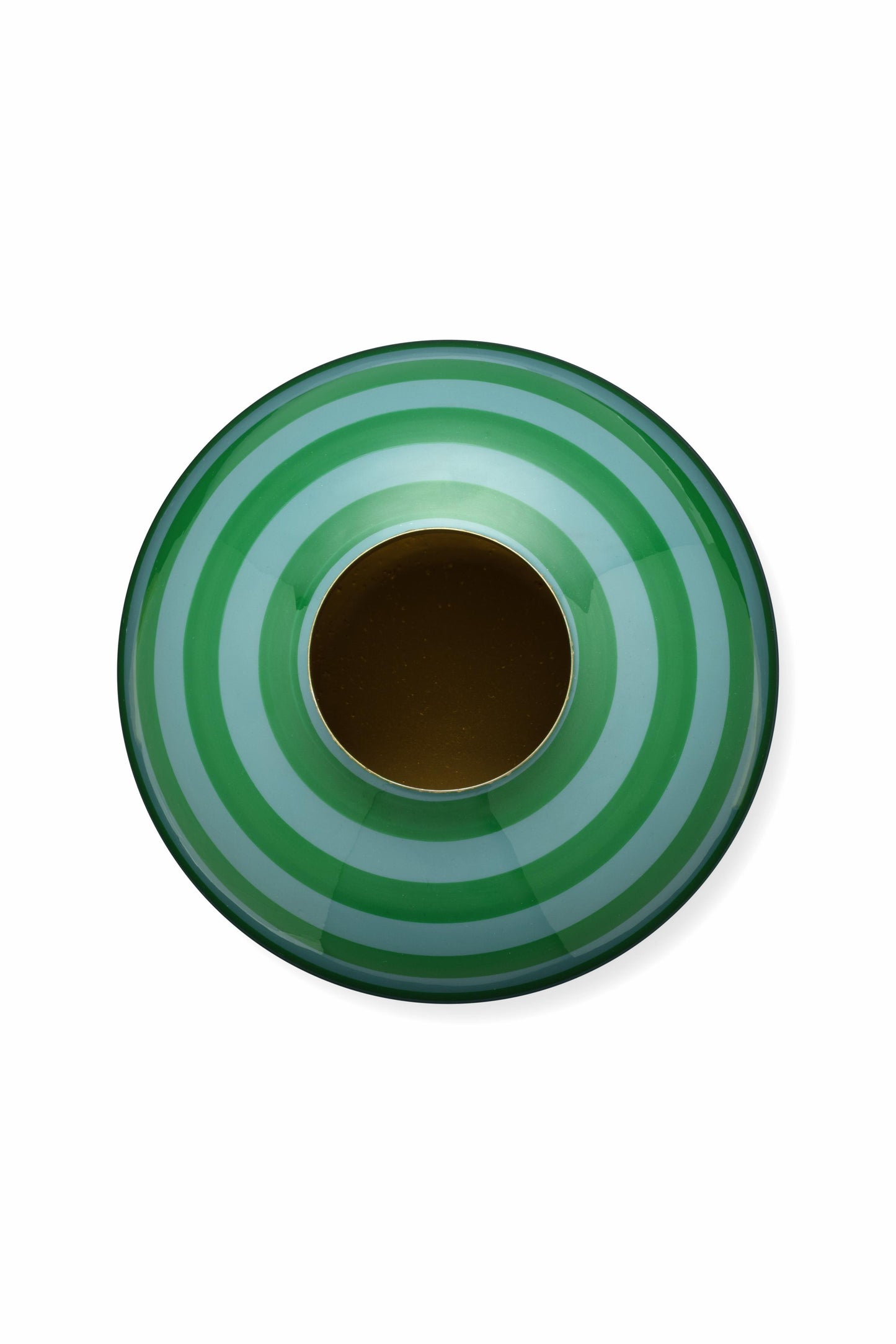 Vase Metal Stripes Green 32cm