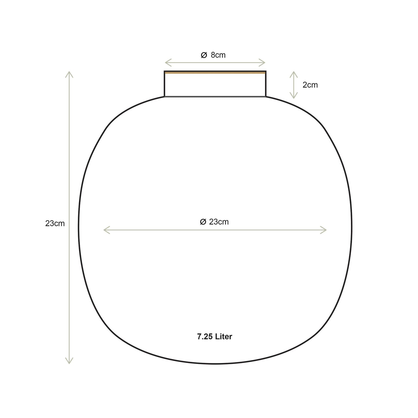 Vase Metal Dots White-Gold 23cm