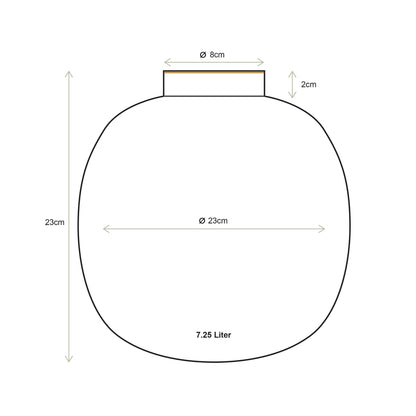 Vase Metal Dots White-Gold 23cm