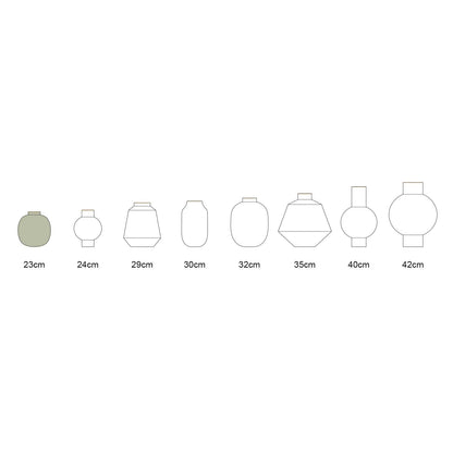 Vase Metal Dots White-Gold 23cm