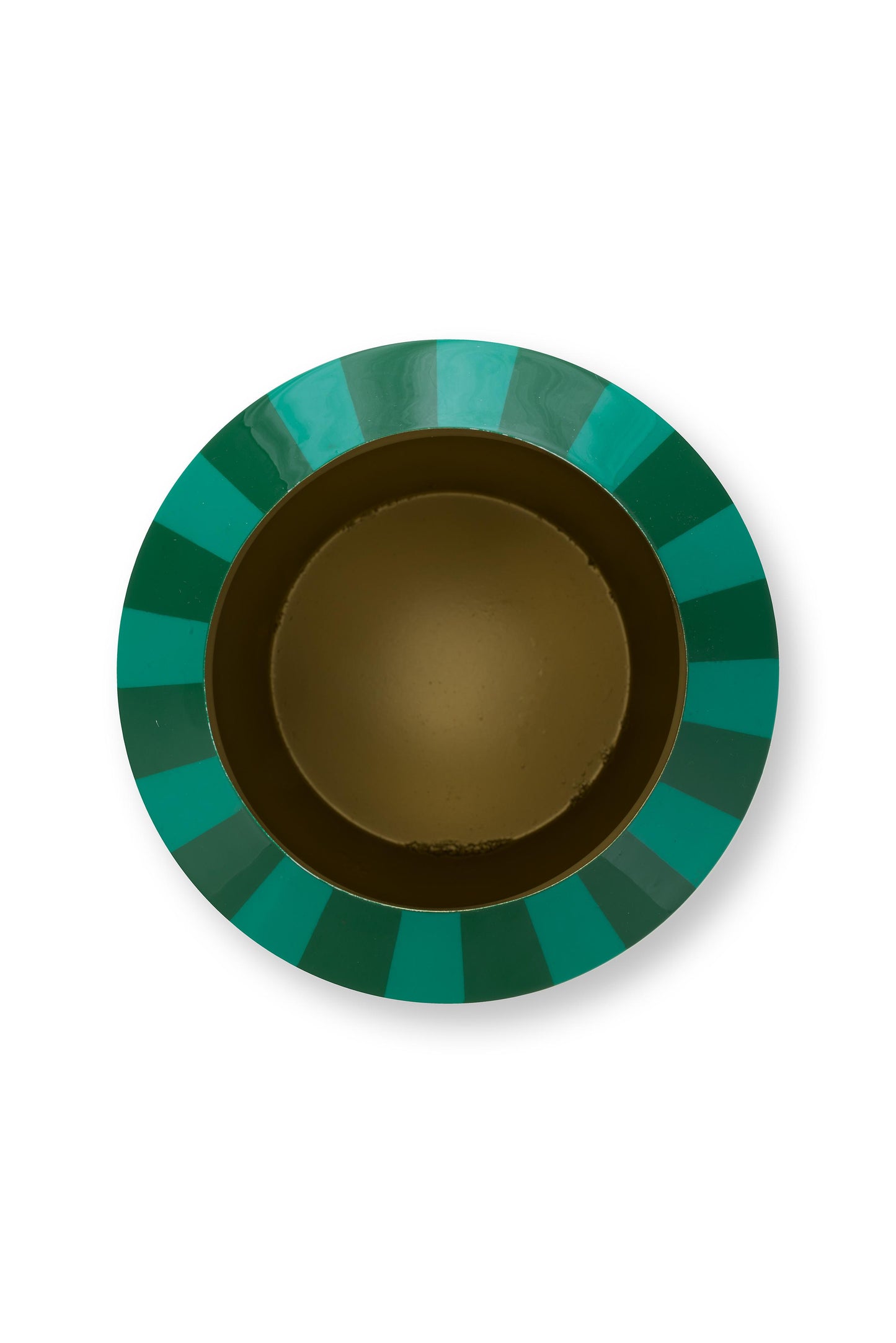 Vase Metal Stripes Green 24x29cm