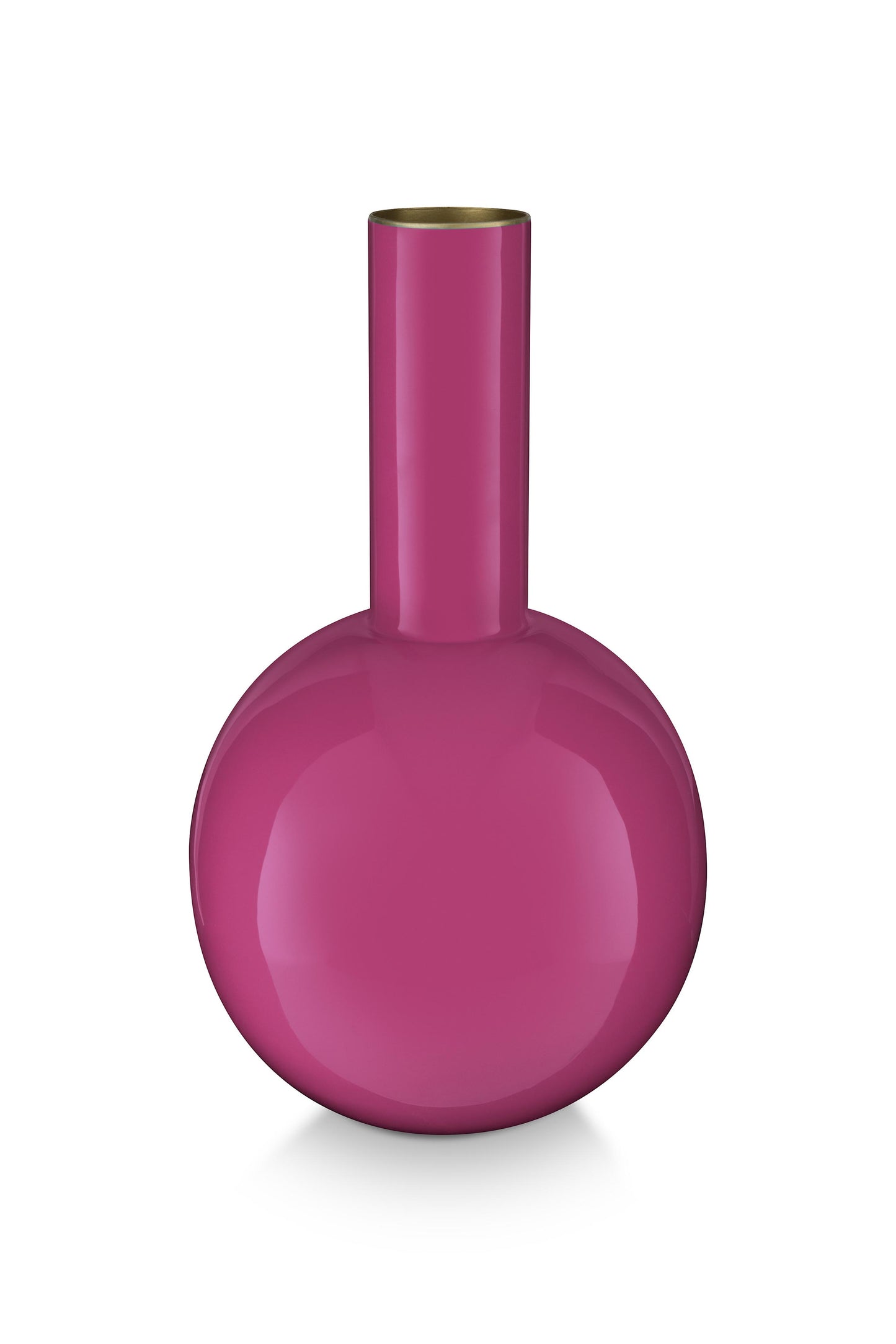 Vase Metal Small Bright Pink 15x26cm