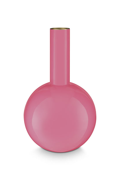 Vase Metal Medium Pink 19x33cm