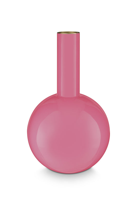 Vase Metal Medium Pink 19x33cm