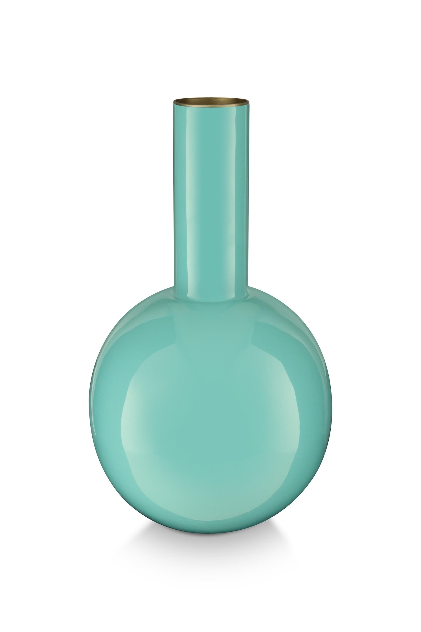Vase Metal Small Bright Blue 15x26cm