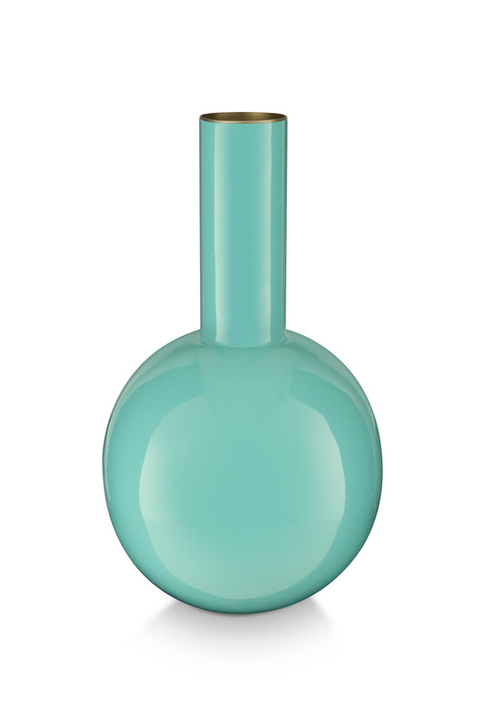 Vase Metal Small Bright Blue 15x26cm