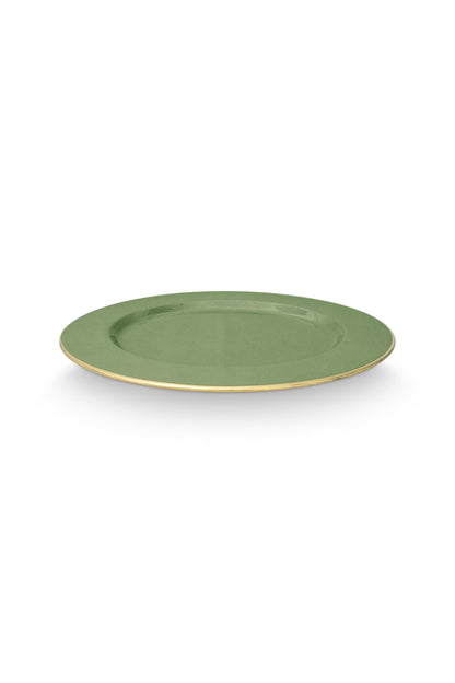 Plate Metal Mid Green 32cm