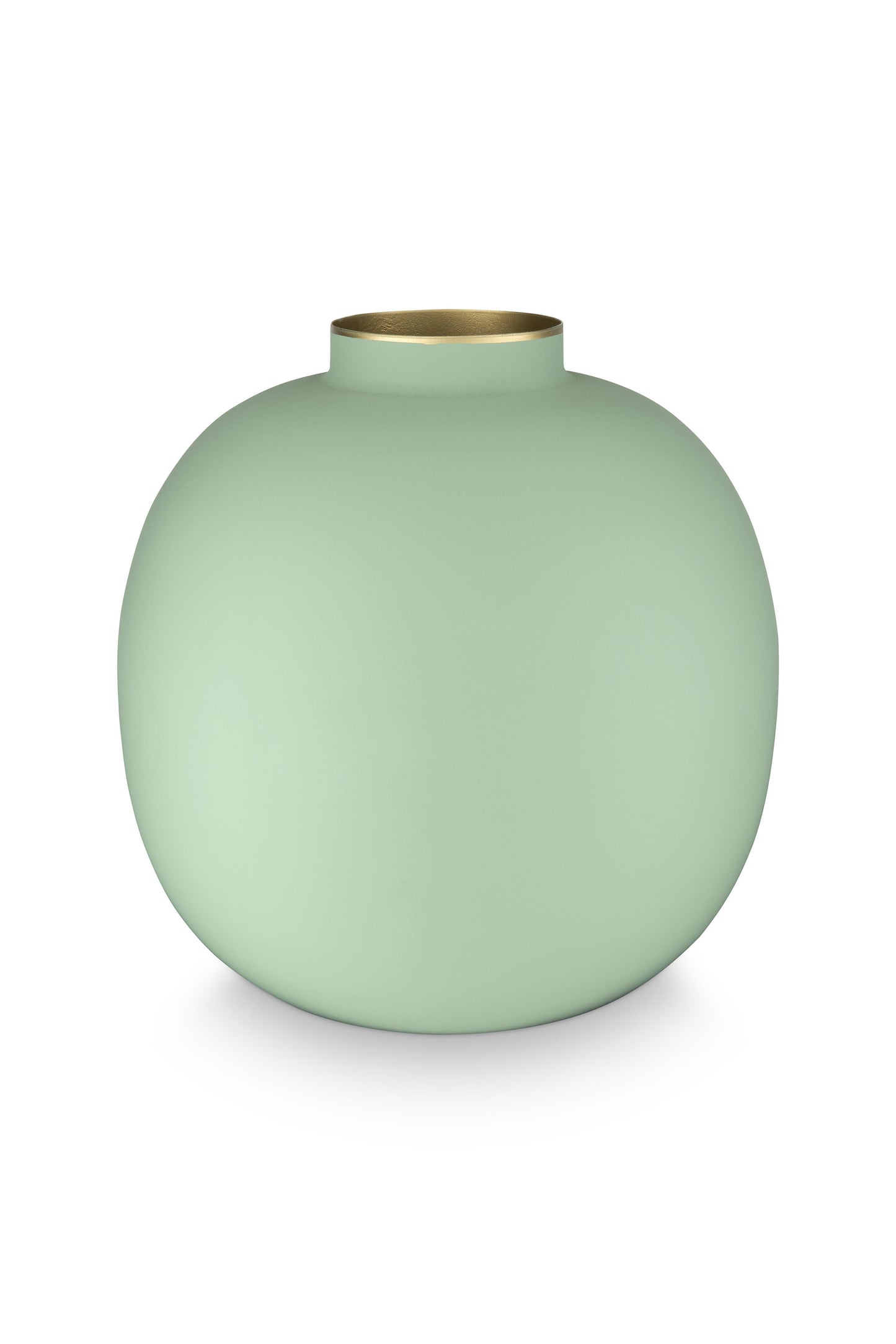 Vase Metal Matte Bright Green 23cm