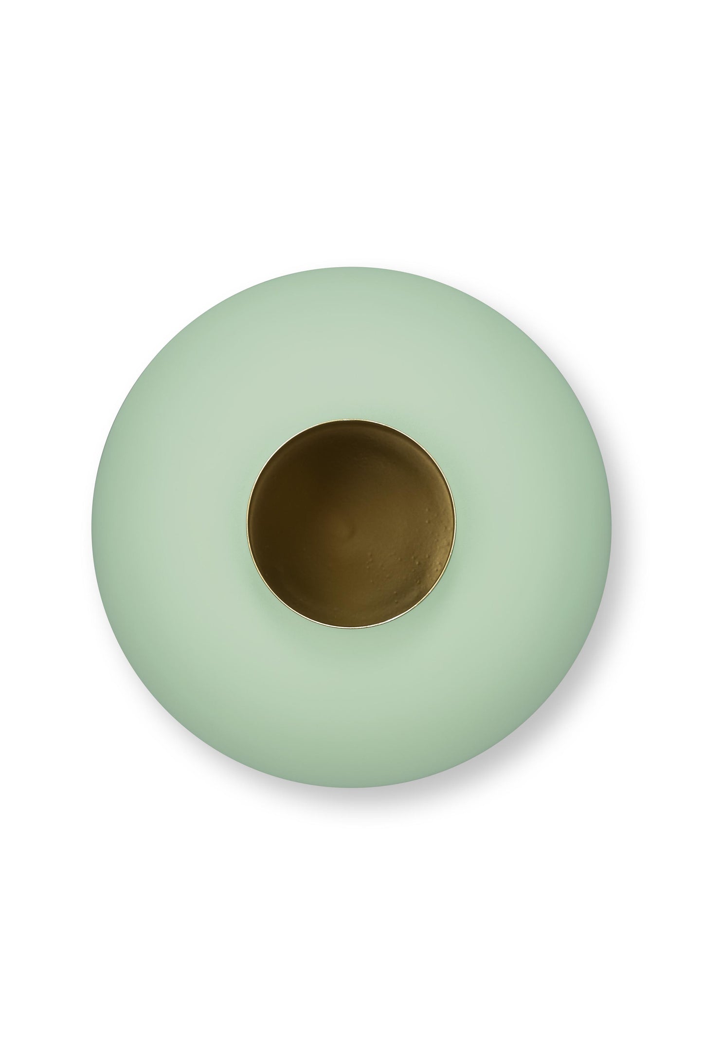 Vase Metal Matte Bright Green 23cm