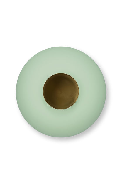 Vase Metal Matte Bright Green 23cm