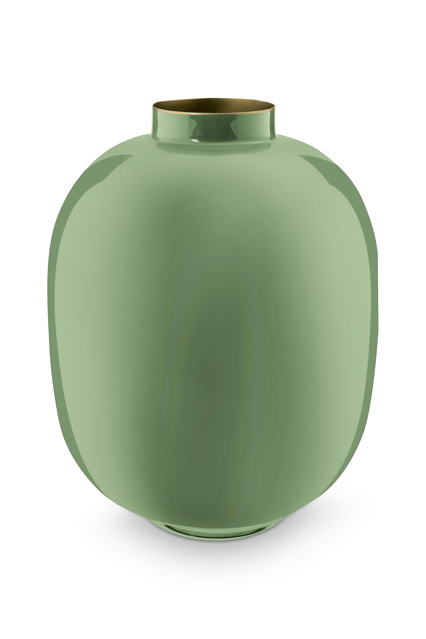 Vase Metal Mid Green 32cm