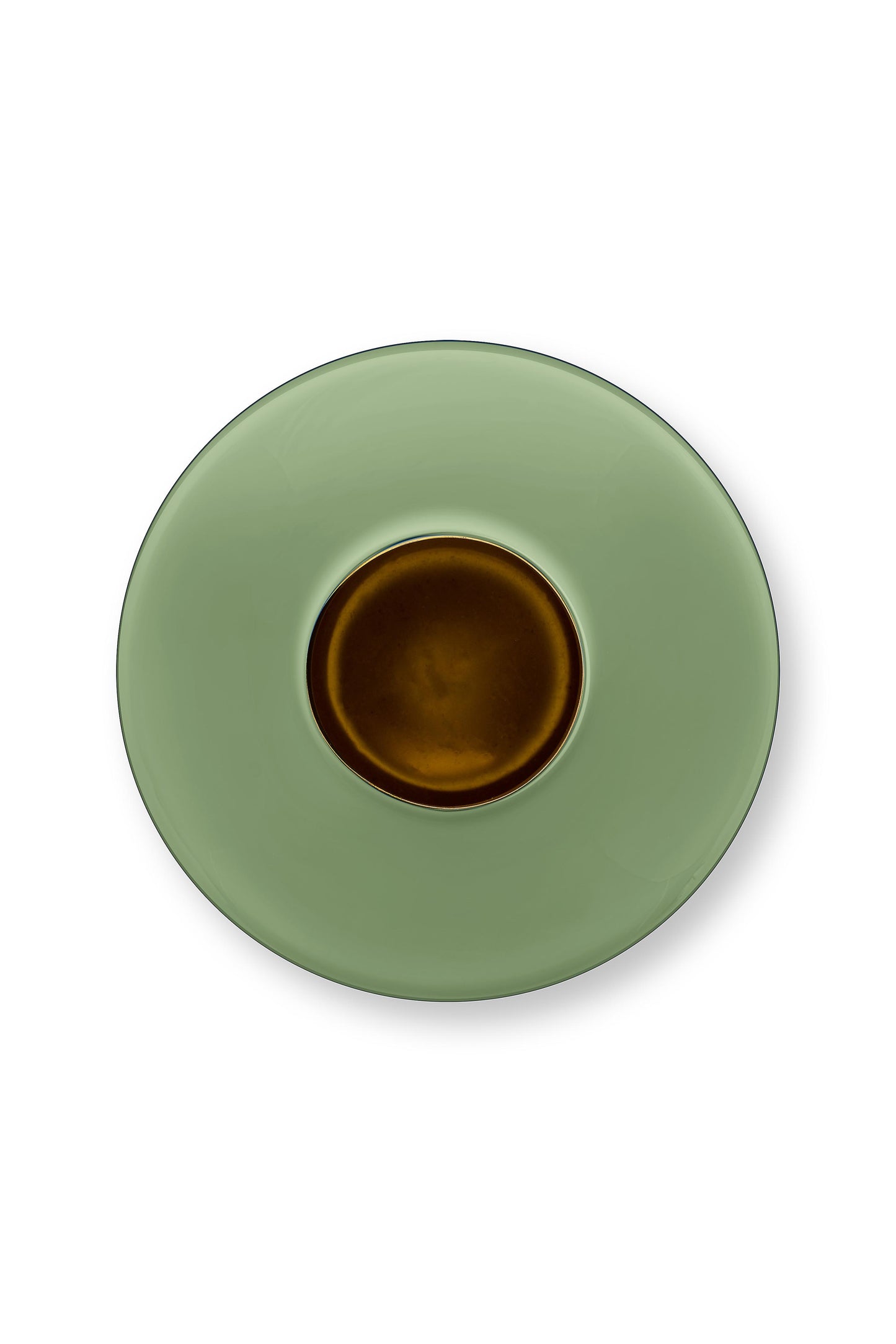 Vase Metal Mid Green 32cm