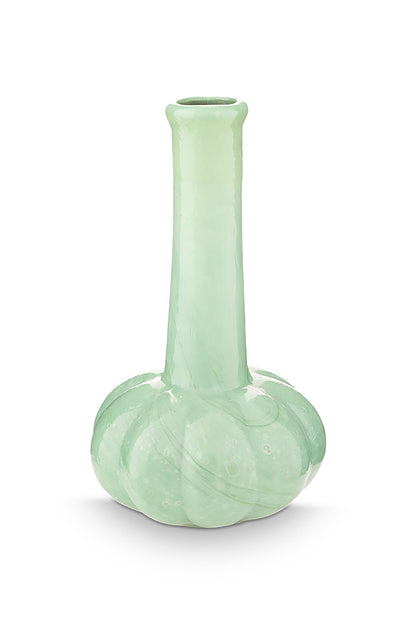 Set/3 Small Vases Glass Soft Green