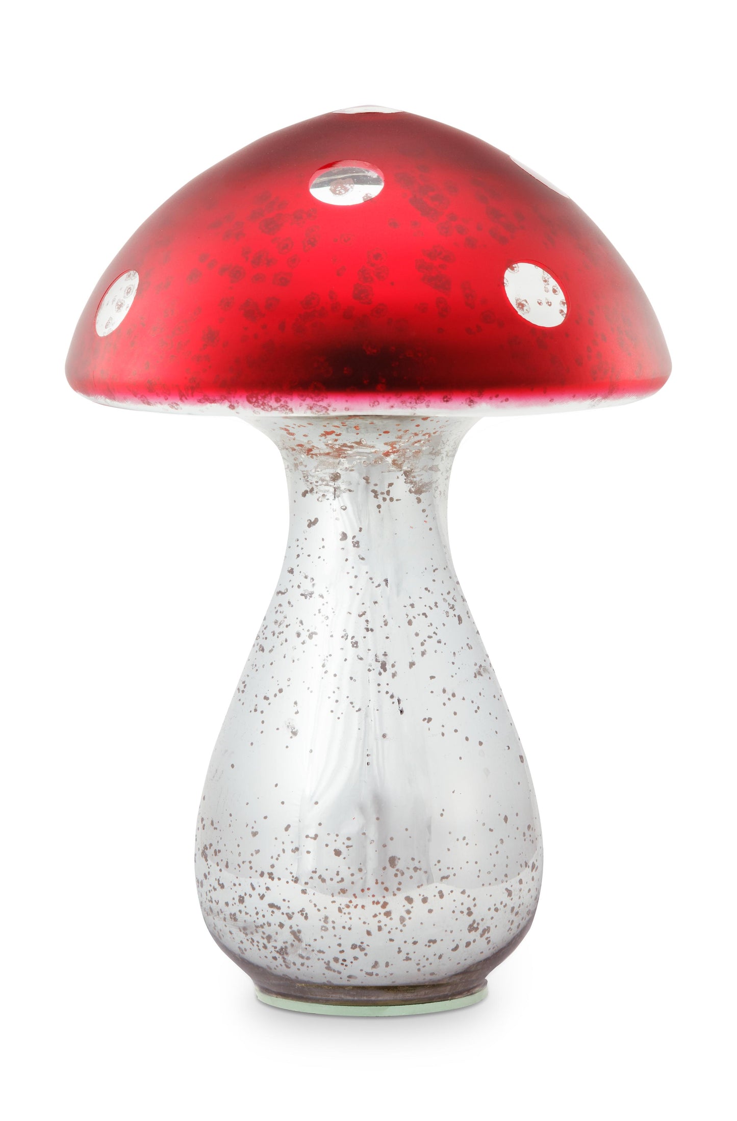 Mushroom Glass Silver-Red 24cm