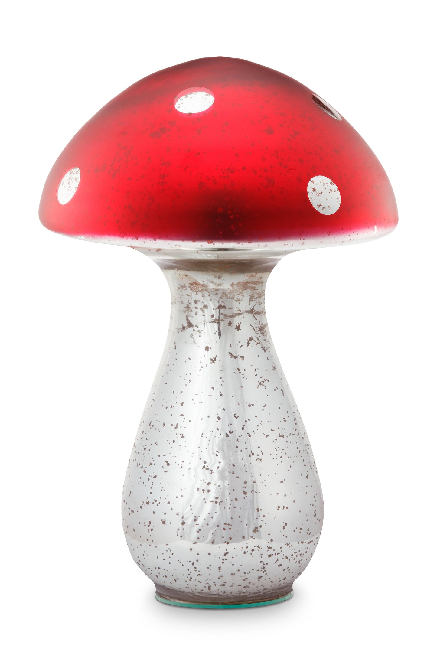 Mushroom Glass Silver-Red 40cm