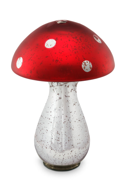 Mushroom Glass Silver-Red 40cm