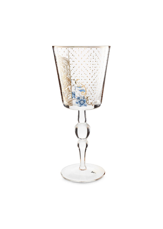 Wine Glass Royal Golden Flower 360ml