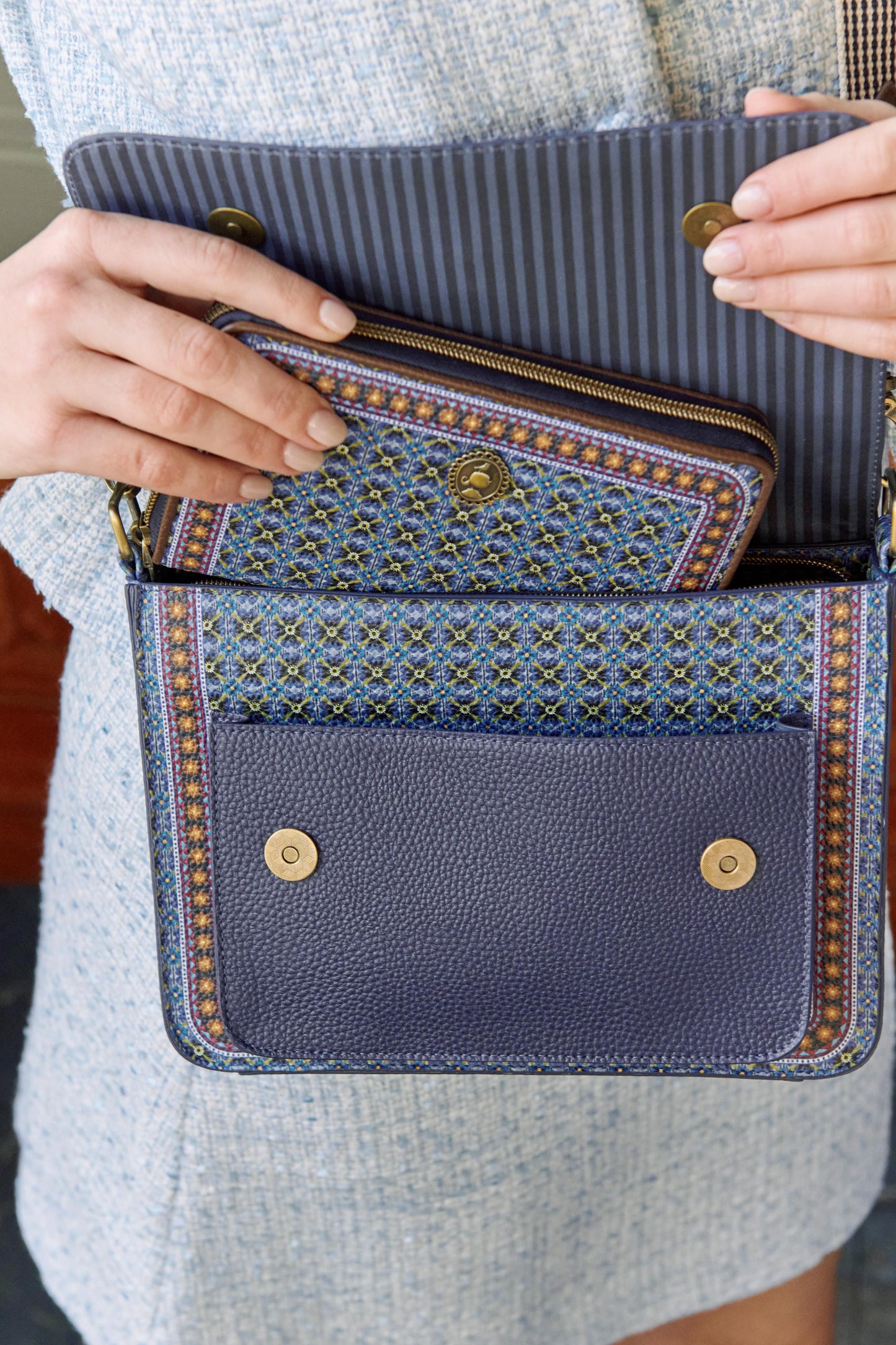 Cross Body Flap Clover 25x7x20cm