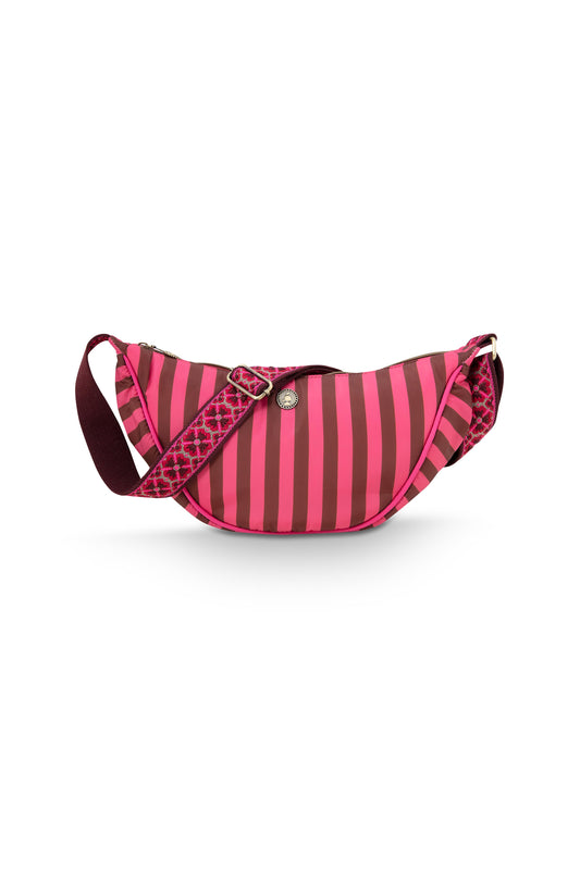 Freya Half Moon Cross Body Bag Stripe 34x10x16cm