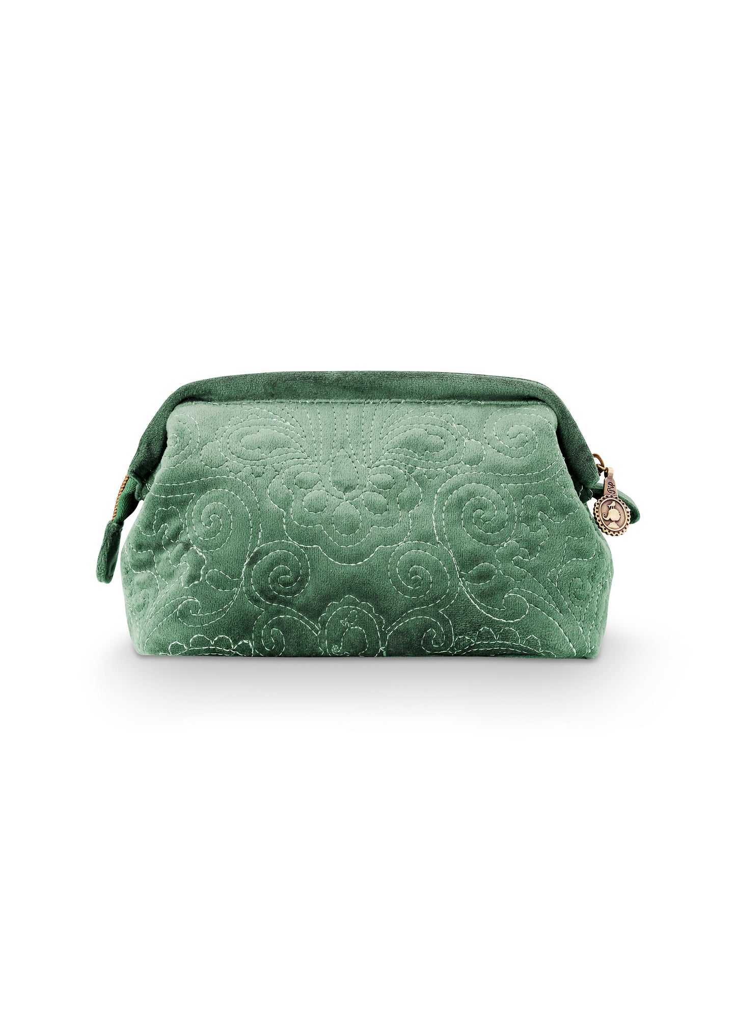 Cosmetic Purse Small Velvet Quilted 19x8.5x12cm