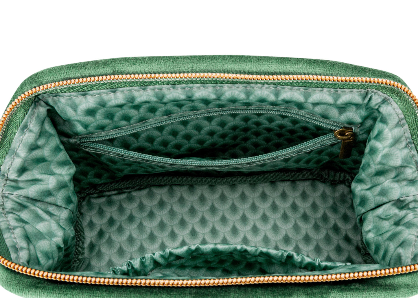 Cosmetic Purse Small Velvet Quilted 19x8.5x12cm