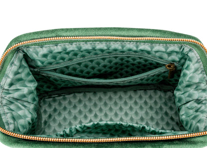 Cosmetic Purse Small Velvet Quilted 19x8.5x12cm