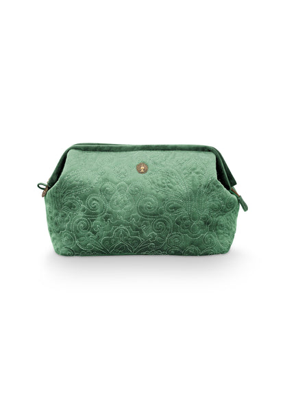 Cosmetic Purse Extra Large Velvet Quilted 30x13.8x20.7cm
