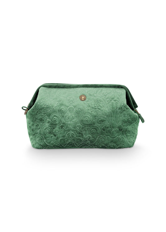 Cosmetic Purse Extra Large Velvet Quilted 30x13.8x20.7cm