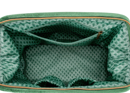 Cosmetic Purse Extra Large Velvet Quilted 30x13.8x20.7cm
