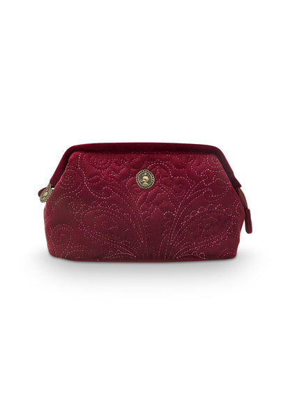 Cosmetic Purse Small Velvet Quilted 19x8.5x12cm