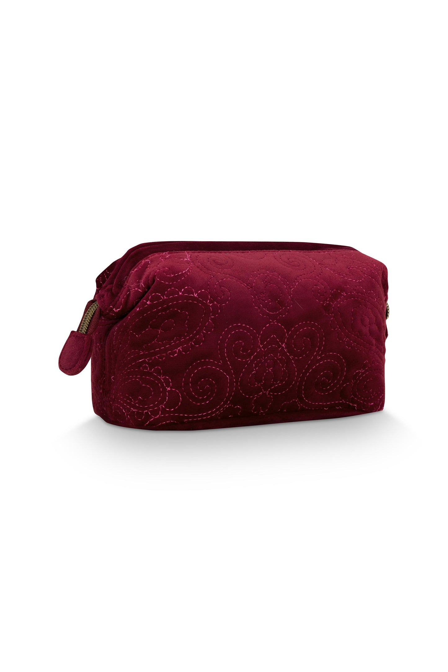 Cosmetic Purse Small Velvet Quilted 19x8.5x12cm