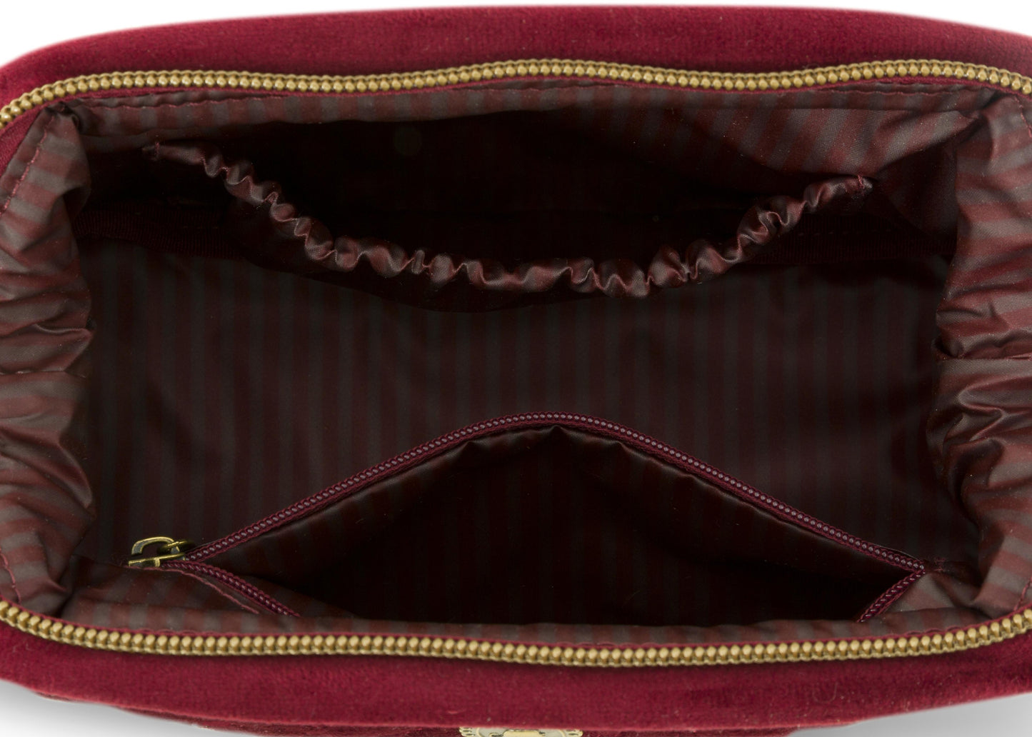 Cosmetic Purse Small Velvet Quilted 19x8.5x12cm