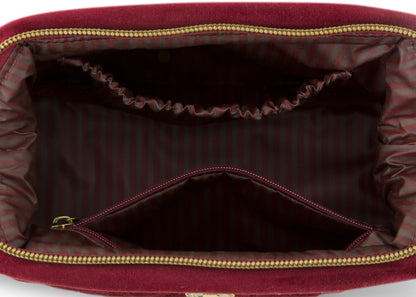 Cosmetic Purse Small Velvet Quilted 19x8.5x12cm