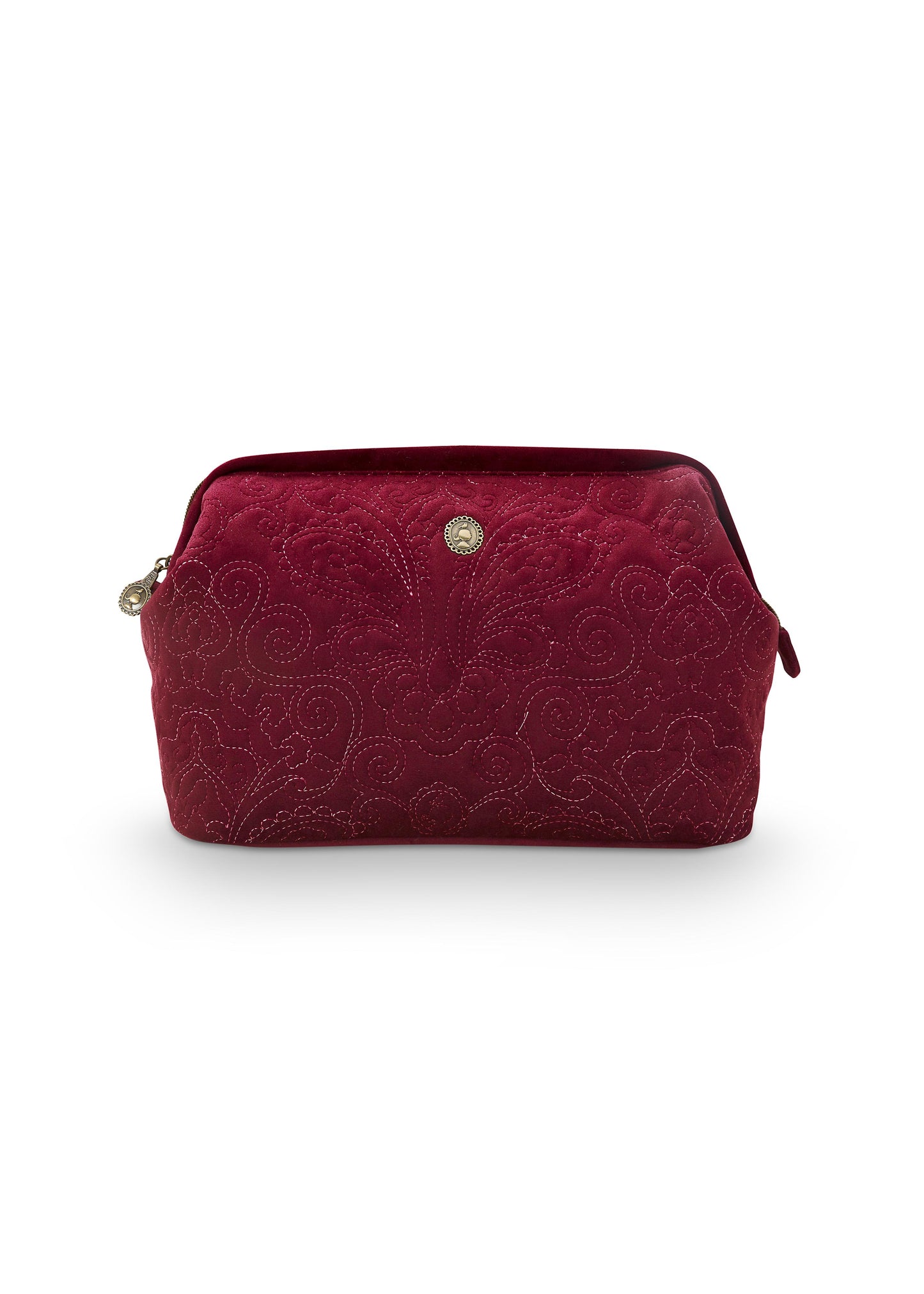 Cosmetic Purse Extra Large Velvet Quilted 30x13.8x20.7cm