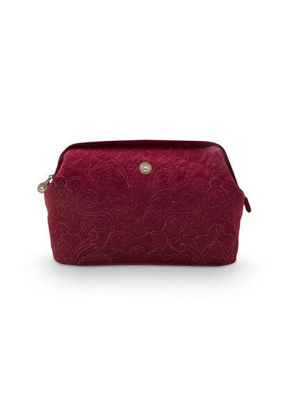 Cosmetic Purse Extra Large Velvet Quilted 30x13.8x20.7cm