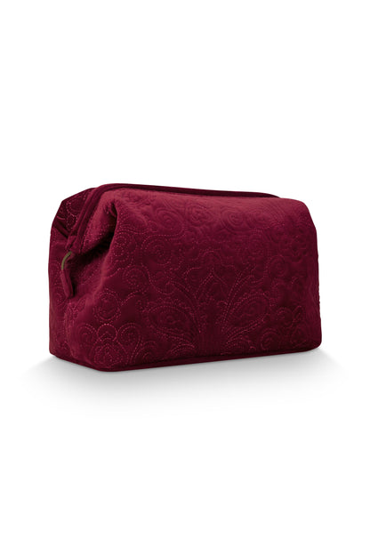 Cosmetic Purse Extra Large Velvet Quilted 30x13.8x20.7cm