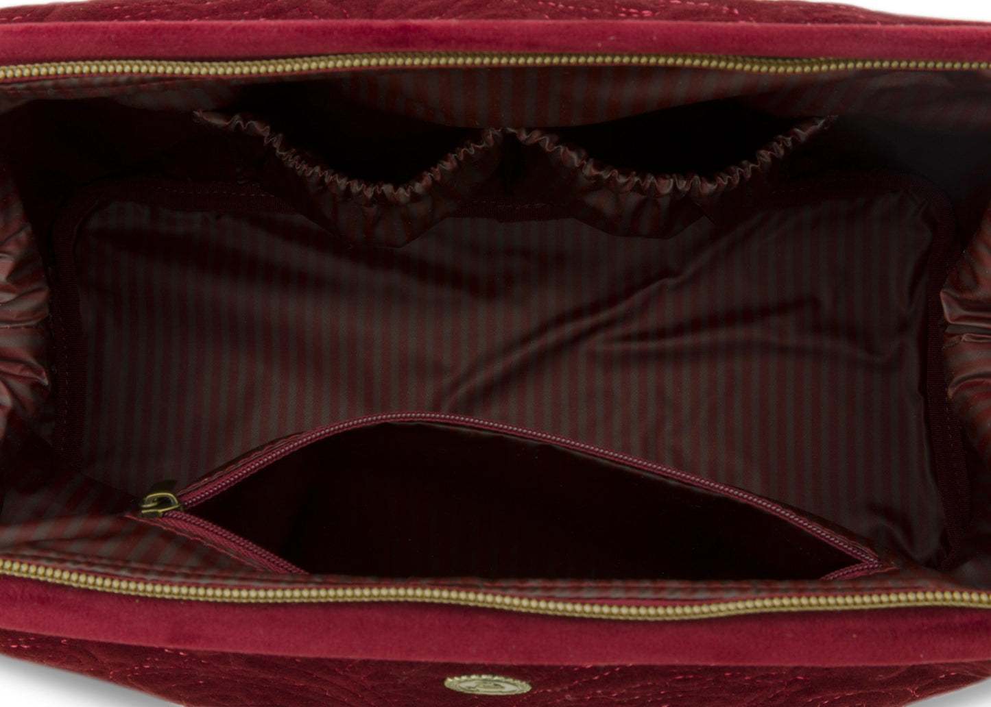Cosmetic Purse Extra Large Velvet Quilted 30x13.8x20.7cm