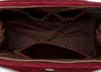Cosmetic Purse Extra Large Velvet Quilted 30x13.8x20.7cm
