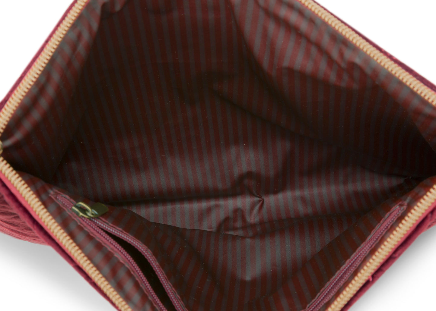 Cosmetic Flat Pouch Large Velvet Quilted 30x1x22cm