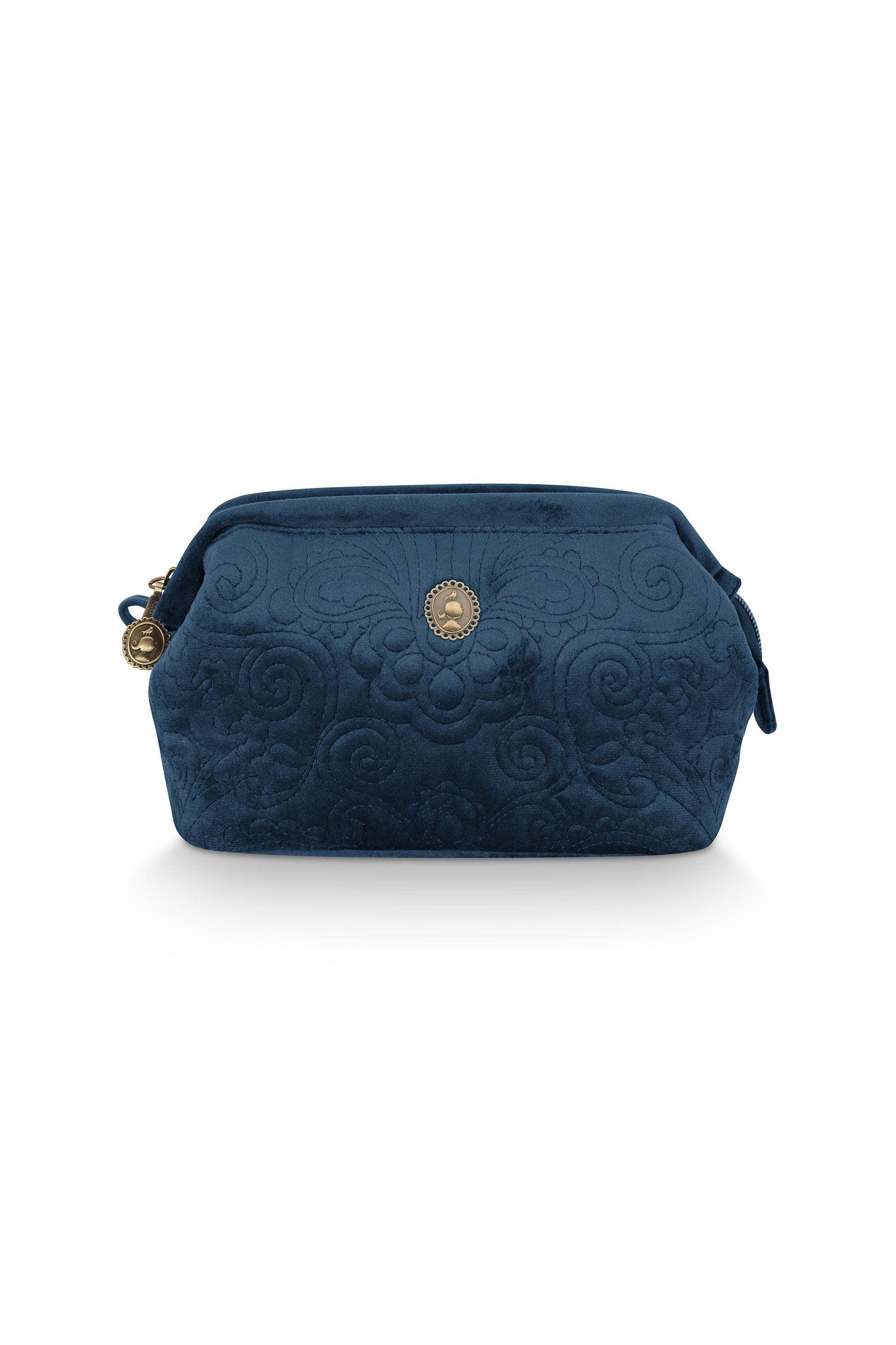 Cosmetic Purse Small Velvet Quilted 19x8.5x12cm